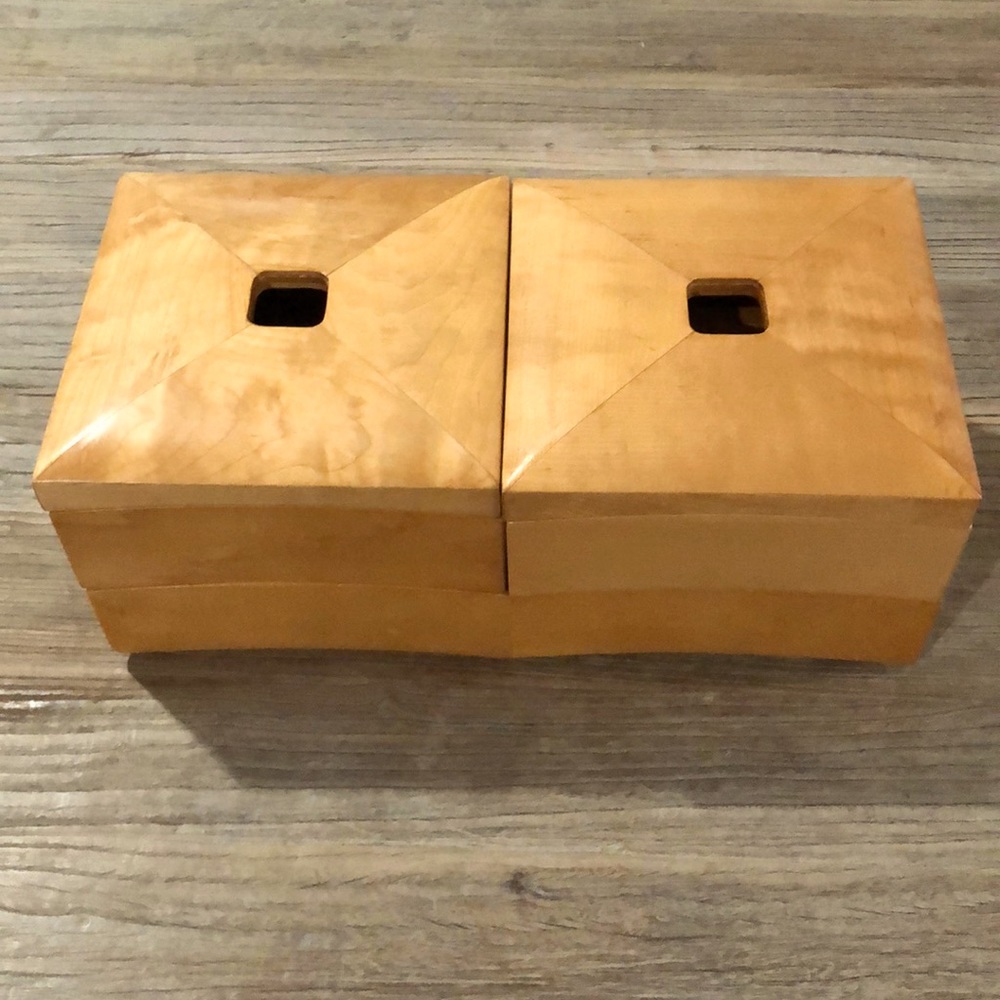Wood Jewelry Box w/ velvet lining.